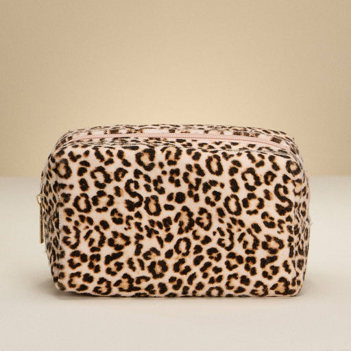 Leopard Print Rectangular Makeup Bag – Cosmetic & Travel Pouch