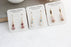 Vintage Glass Earrings - Three Jewel - White Opal Glass