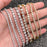 Sparkling Inlay CZ 18K Golden S.Steel Chain Bracelet - FGS