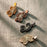 Sophisticated Wooden Post | Earrings with Floral Filigree Design