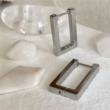 Earrings Brut Rectangular Hoop