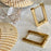 Earrings Brut Rectangular Hoop