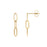 14K Gold Filled PLUS Paperclip Earrings
