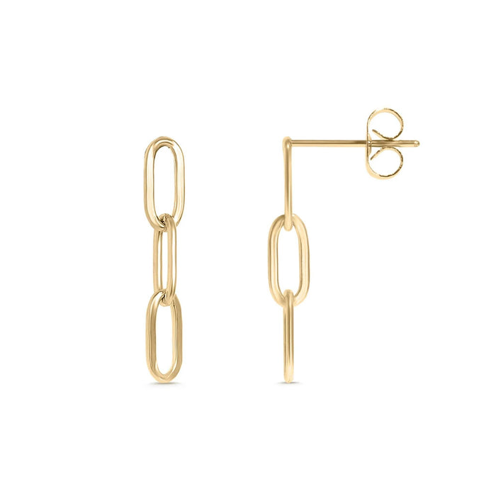 14K Gold Filled PLUS Paperclip Earrings