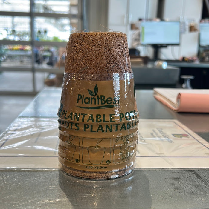 Coco Coir Rnd Pot 3" 8 Pk