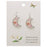 Pink Dried Flower Silver Moon Earrings