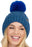 Variegated Cable Knitted Fuzzy Fleece Lined Beanie