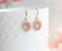 Sparkling Glass Earrings | Oval Drop Earrings | Peach Blush