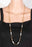 Pearl And Metallic Bar Chain Long Necklace Set