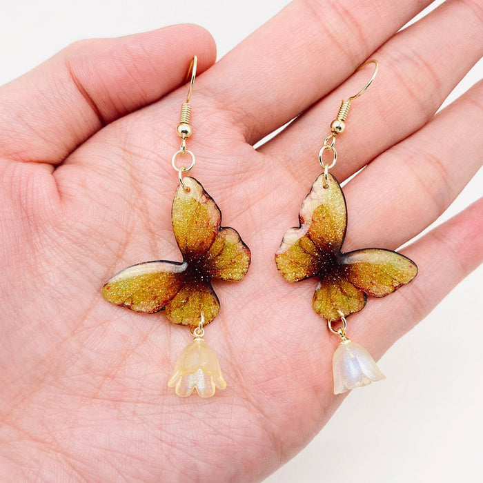 Multi Style Colorful Butterfly Flower Charm Dangle Earrings