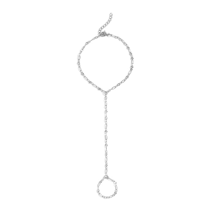 18K Gold PVD Stainless Steel Smooth Lip Hand Chain