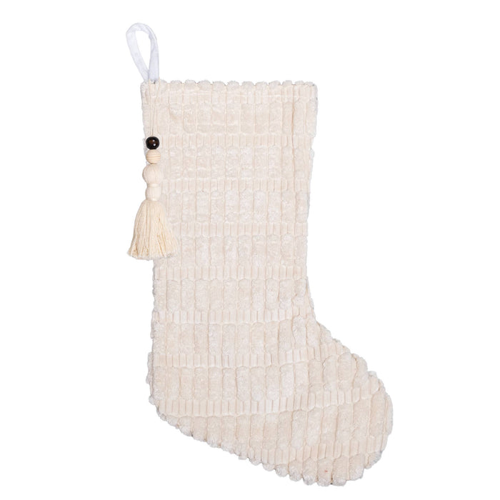 New Textured Festive Christmas Stocking