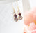 Vintage Glass Earrings -Three Jewel - Violet Purple
