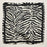 Zebra Print Square Scarf | Neutral Animal Pattern Silk-Feel Fashion Scarf