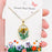 Pressed Dried Flowers Oval Pendant Necklace