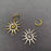 Two Tone Vortex Sun 18L Golden SS Huggie Earrings - FGS/MS