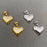 Zircon Inlaid Heart 18K Gold Plated S.Steel  Earrings