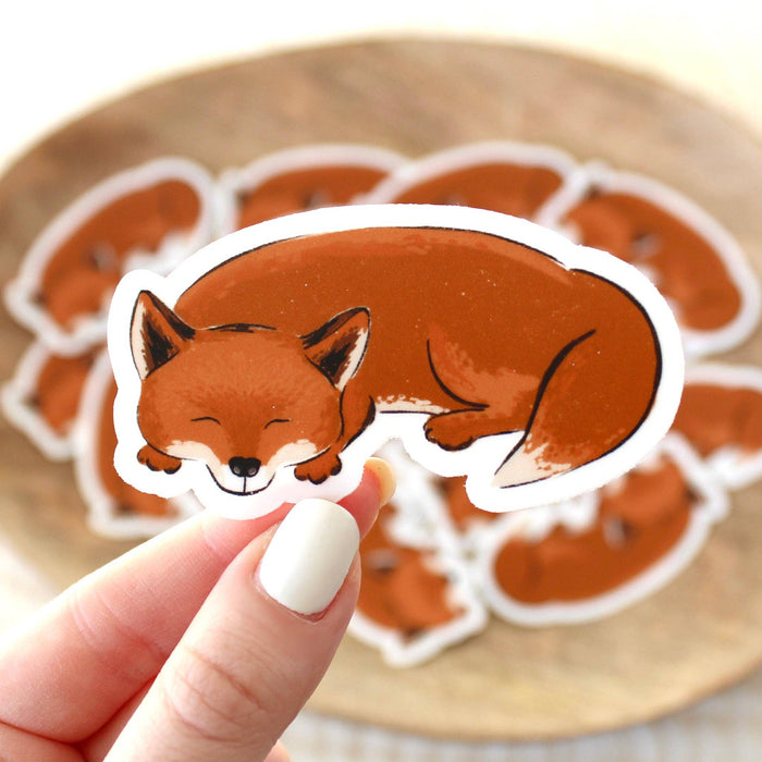 Clear Fox Sticker, 3x2 in.