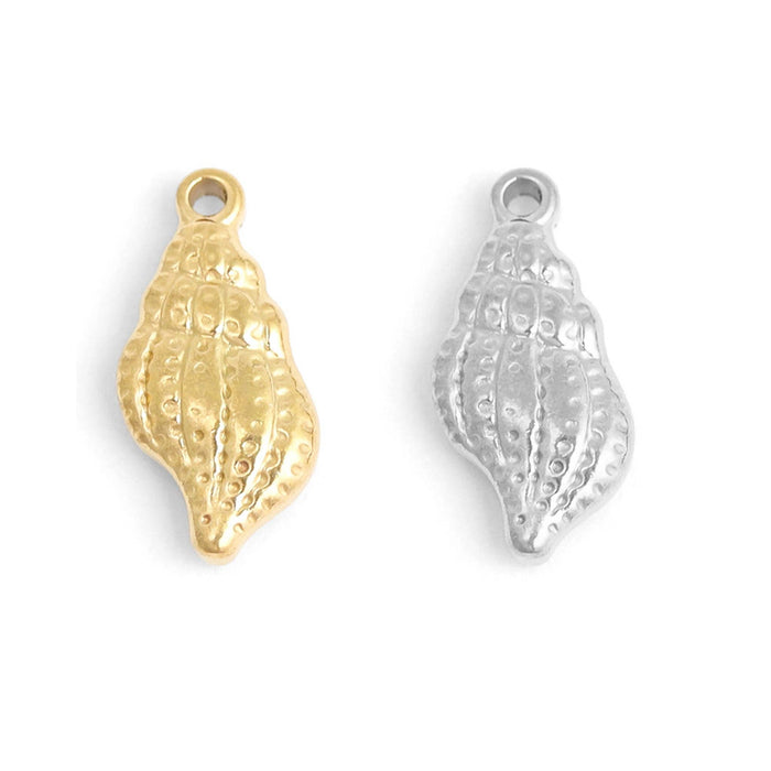 18K Gold PVD Stainless Steel Conch Seashell Charm