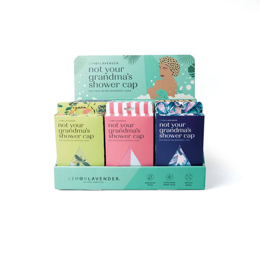 Lemon Lavender Not Your Grandma Shower Caps