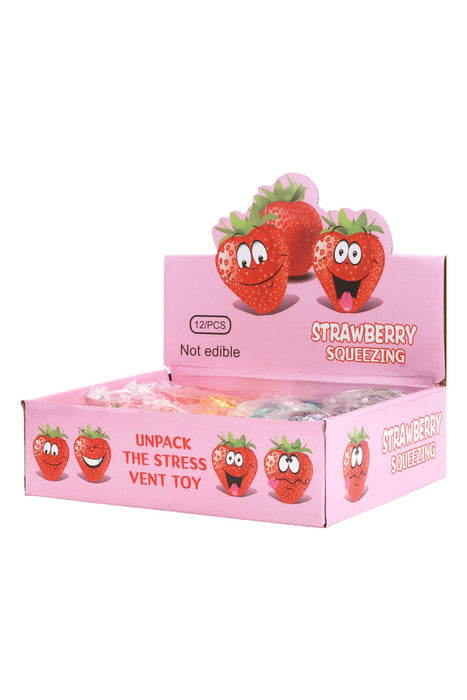 Strawberry Glittery Maltose Putty Filled Squishy