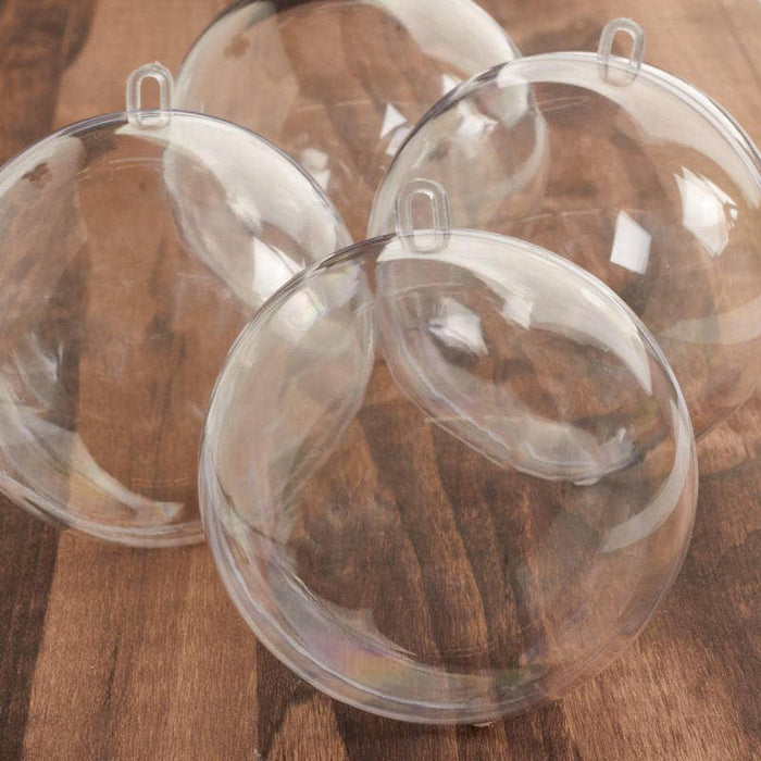 100mm Clear Acrylic Fillable Ball Ornament