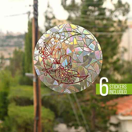 6pcs Moon Suncatcher Window Cling Sticker - Decor
