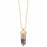 Cottage Floral Dried Lavender Crystal Necklace