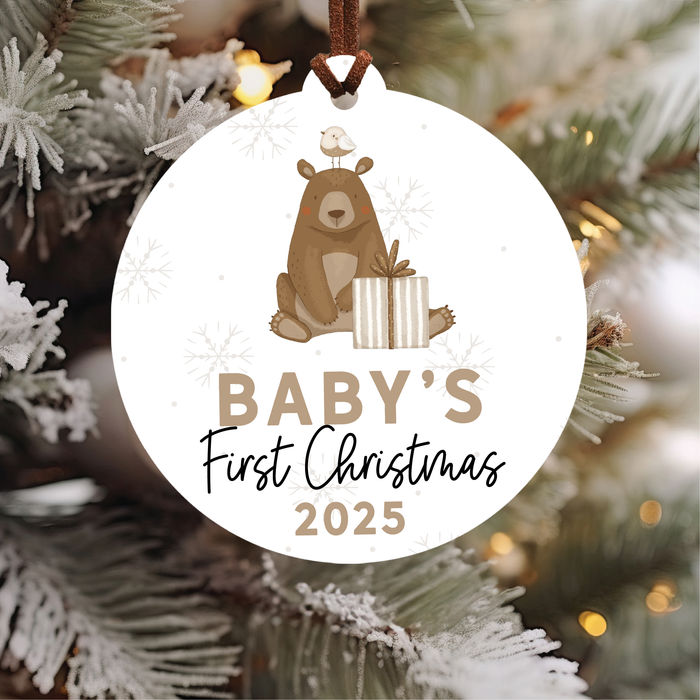 Baby's First Christmas Ornament 2025 | Brown Bear