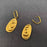 18K Gold Plated SS Conch Fossil Shape Huggie Earrings - FGS