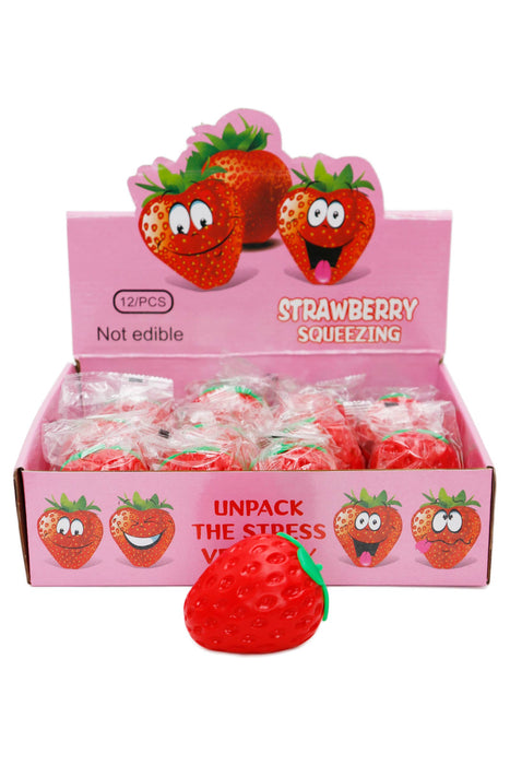 Strawberry Water Beads Filled Squishy Toy