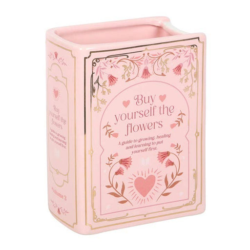 Pink Book Shaped Vase