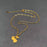 Pink Heart Cherry Charm 18K Gold Plated S.Steel Necklace-FGS