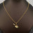 Inlaid CZ 18K Gold Plated Shovel Charm Necklace