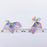 Colored Enamel Leaf Shape Stainless Steel Post Earrings -FGS