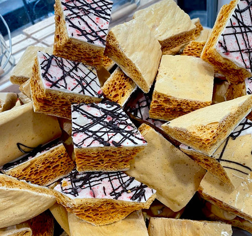 Peppermint Bark Sponge Toffee