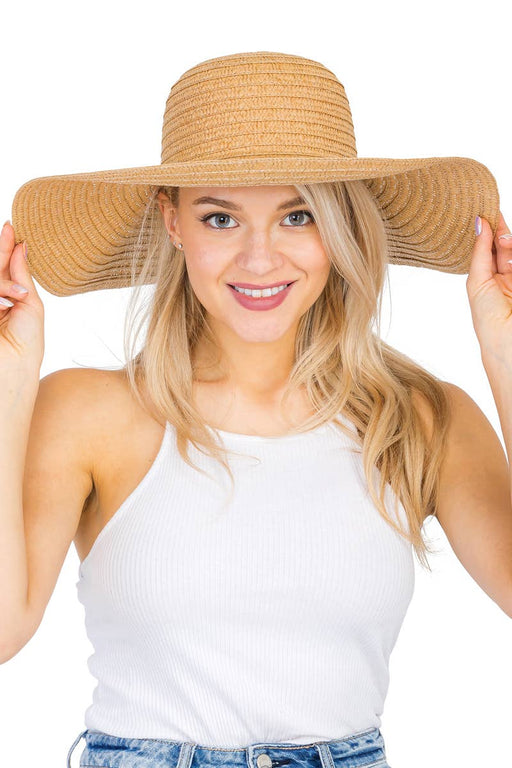 Thin Light-Weight Floppy Straw Beach Sun Hat