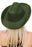 Plain Faux Felt Cowboy Wide Brim Hat