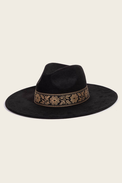 Flower Ribbon Bow Fedora Hat