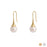 18K Gold PVD Stainless Steel Large Pearl Drop Earrings