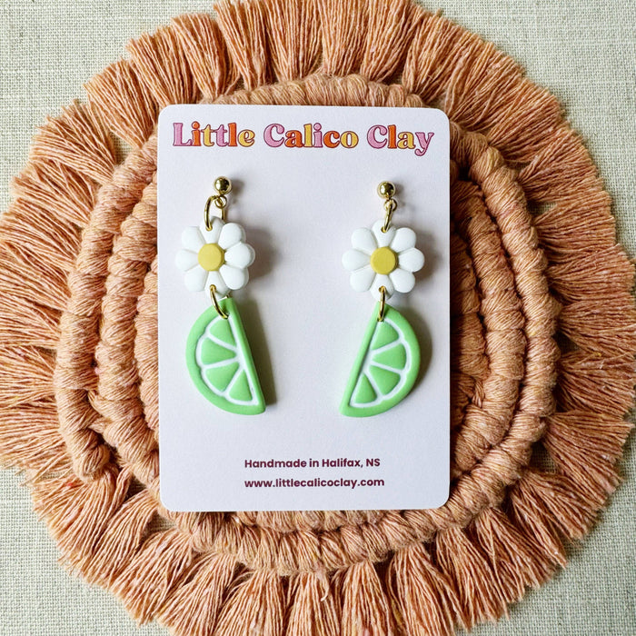 Daisy Citrus Dangles | Polymer Clay Earrings 