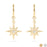 18K Gold PVD Huggie with Compass Charm Earrings