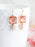 Art Deco Earrings | Square Jewel with Glass Leaf Drop