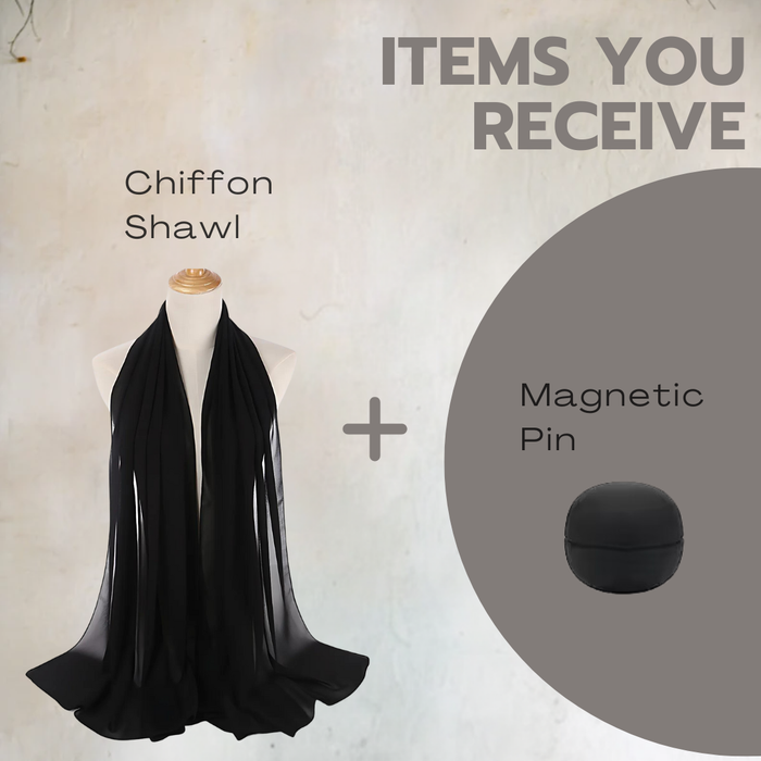 Chiffon Shawl Wrap Scarf - Evening Wear