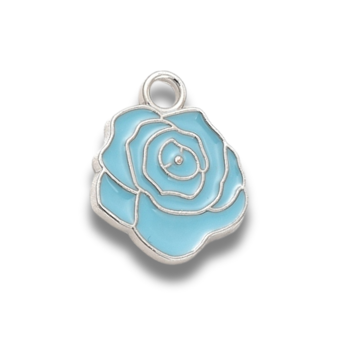 Rose Silver Charm