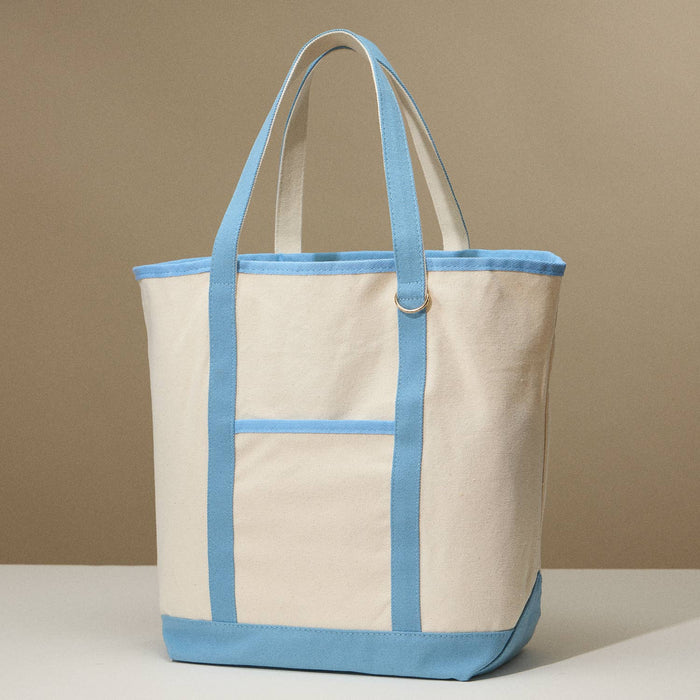 Ecofriendly Cotton Canvas Carry Tote with Charm Holder