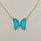 Multicolor Glass Butterfly Pendant Necklace