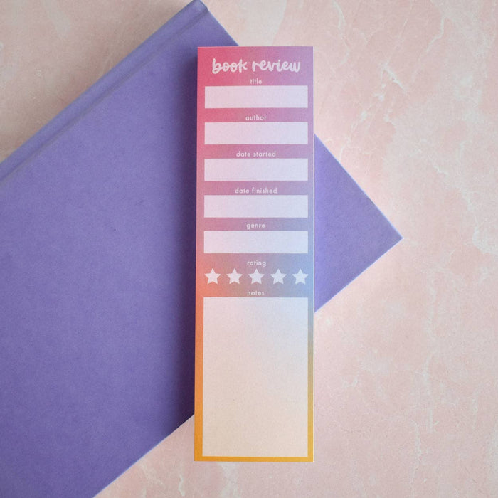 Pastel Book Review Notepad