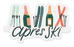 Clear Apres Ski Sticker, 3x1.79in | Winter