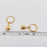 Teardrop 18k Gold Plated Stainless Steel Huggie Earrings-FGS